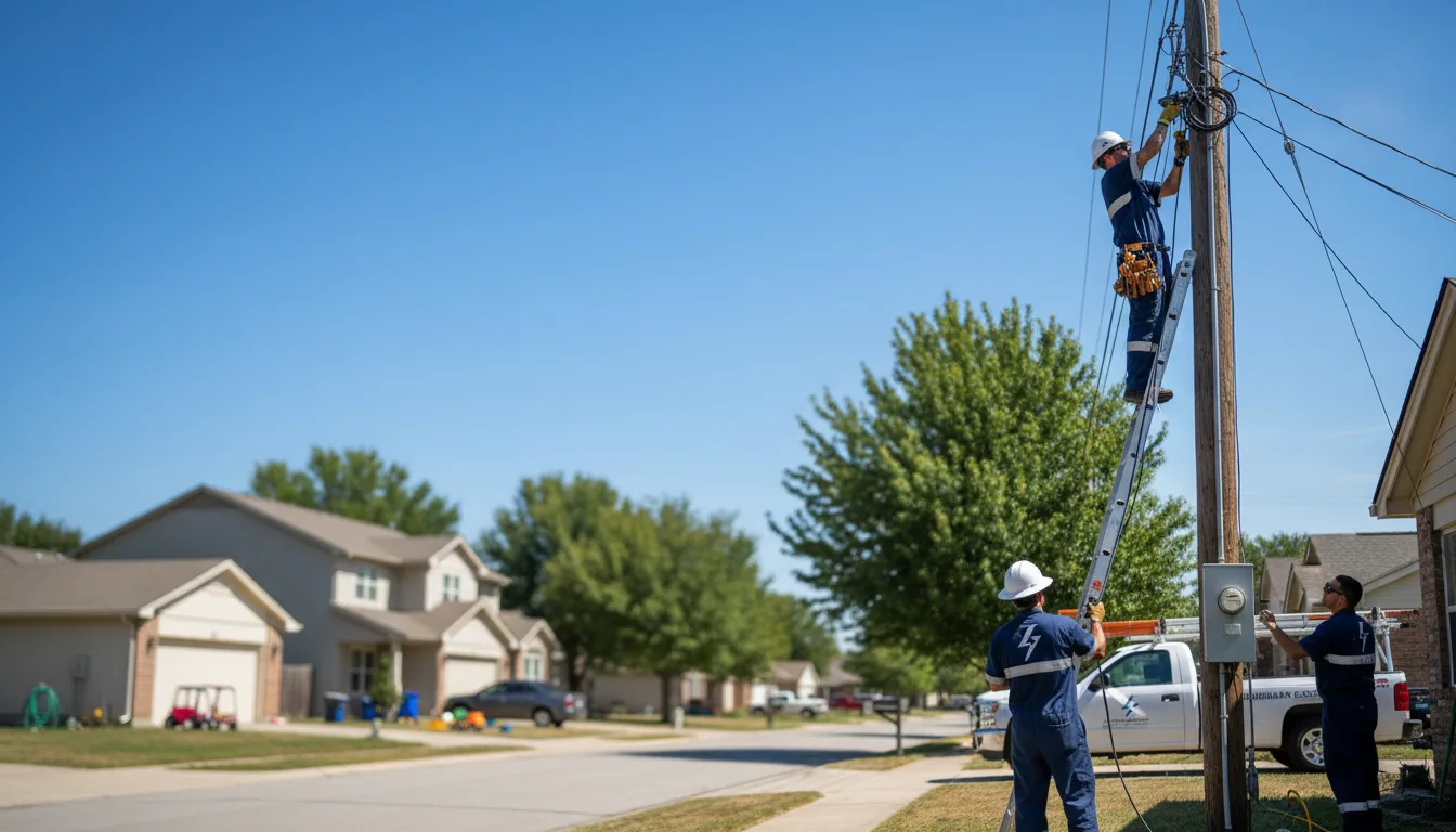 Residential electrician providing installation services in Hosston, LA